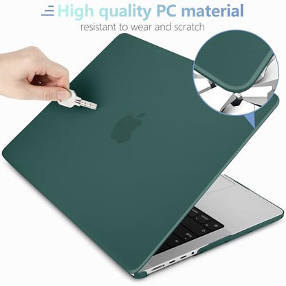 MEEgoodo for M5 MacBook Pro 16 inch Case 2026 2024 2023 2021 (Fit Model A3429/A3428/A3403/A3186/A2991/A2780/A2485) M5 M4 M3 M2 M1 Pro/Max, Laptop Case with Keyboard & Webcam Cover, Matte Teal - color: Matte Teal