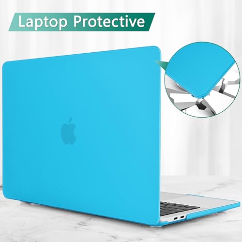 May Chen for MacBook Pro 16 Inch 2019 Release Model:A2141,Hard Shell Case Cover Screen Protector & Keyboard Cover for MacBook Pro 16 Retina with Touch ID & Touch Bar - Light Blue - color: Light blue