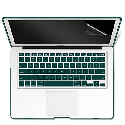 IBENZER Compatible with MacBook Pro 13 Inch Case 2015 2014 2013 end 2012 A1502 A1425, Hard Shell Case with Bag & Keyboard Cover & Screen Film for Old Version Mac Pro 13, Quetzal Green, R13-QUGN+3SP - color: Quetzal Green