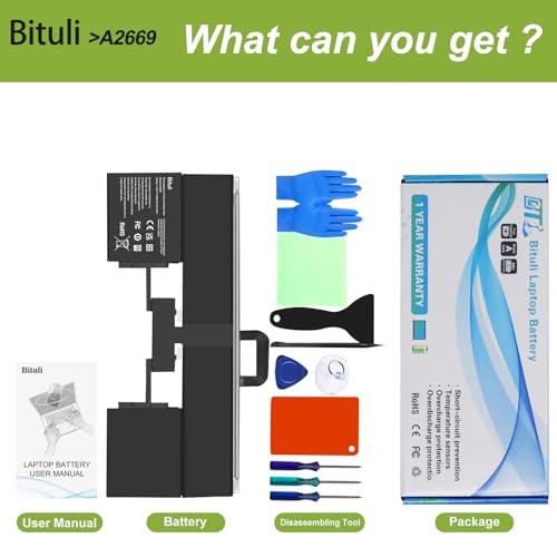 A2669 A2681 Laptop Battery Replacement for MacBook AIR 13" M2 2022 A2681 661-26150 MLY33LL/A MLY43LL/A Series Notebook 11.55V 53.13Wh - color: A2669