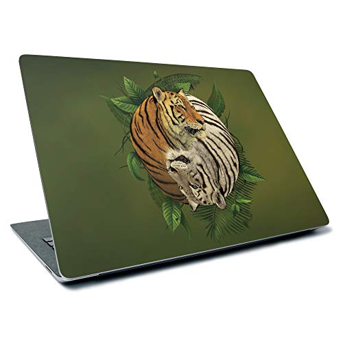 MightySkins Skin for Microsoft Surface Laptop 3 13.5" (2019) - Tiger Yin Yang | Protective, Durable, and Unique Vinyl Decal Wrap Cover | Easy to Apply, Remove, and Change Styles | Made in The USA - color: Tiger Yin Yang