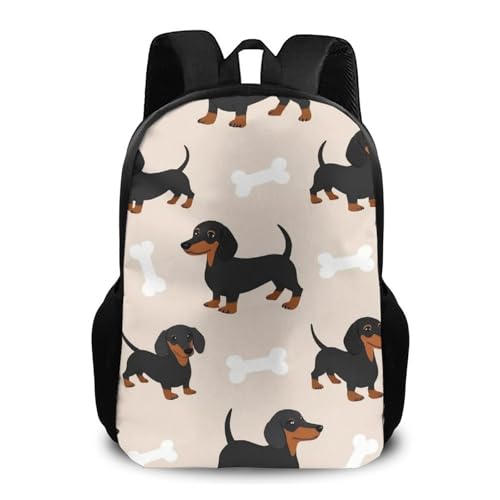 Waterproof College Gym Backpack Lightweight Travel Day Pack Carry On Backpack For Women Men Wiener Dog Doxie Dachshund Weiner Dog Pet Dogs - color: Color577