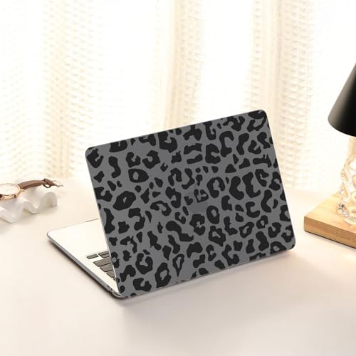 AKIT for MacBook Air 13 inch Case M5 M4 M3 M2 2026-2022, Black Leopard | A3449 A3240 A3113 A2681, Aesthetic Pattern Hard Shell Laptop Case+Screen Protector+Keyboard Cover for MacBook Air 13.6 inch - color: Black Leopard