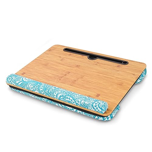 Lap Desk,Fits up to 15.6 inch Laptop Bed Table Computer with Soft Pillow and Storage Bag,Gaming Tray and Writing Tray on Bed for Home Office(2-Beige) - color: 2-beige