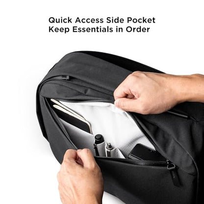 ALPAKA Metro Backpack 12L Compact Laptop Backpack Black | Laptop Sleeve Fits 14-inch Laptop, Internal Water Bottle pocket for Men and Women, Weatherproof Fabric Axoflux 300D - color: Black-axoflux 300d