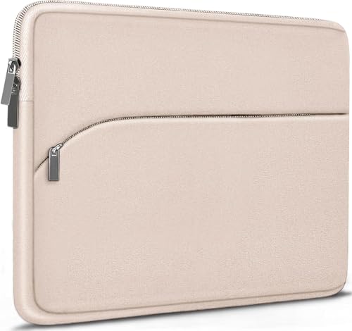 Laptop Sleeve 14 inch, Slim Portable Monitor Protective Cover with Front Pocket, Traveling Carrying Laptop Case Compatible for MacBook Air/Pro, HP, Dell, Lenovo, Acer, Light Pink - color: Light Pink, size: 14 inch