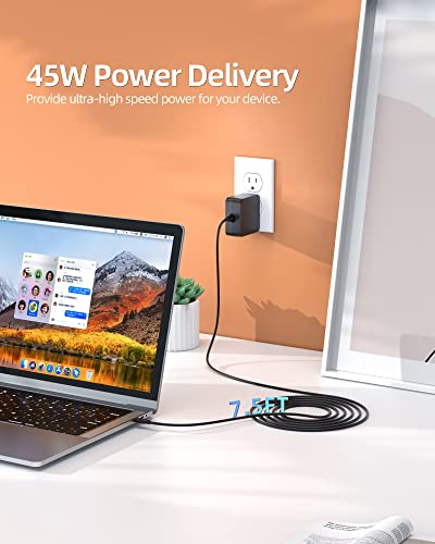 Charger Fit for Samsung Chromebook Laptop USB Type C - Compatible with Chromebook 4 4+ Plus XE310XBA XE350XBA XE513C24 XE520QAB XE521QAB W16-030N1A PA-1300-87