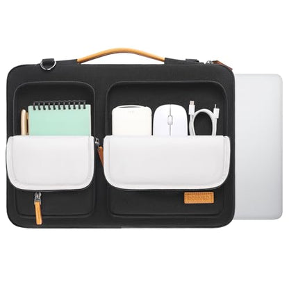 DOMISO 15.6 inch Laptop Case Sleeve Protective Cover Compatible with MacBook Pro 16 M4 M3 M2/Pro Max,15.6-16 inch HP ASUS Dell Lenovo Chromebook,Waterproof Computer Bag with Shoulder Strap,Black - color: Black, size: 15.6 inch