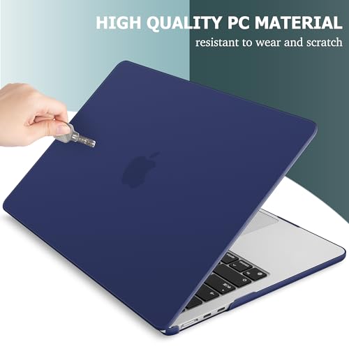 May Chen Case for MacBook Air 13/13.6-inch (M5/M4/M3/M2, 2022-2026 Models A3449 A3240 A3113 A2681), Lightweight | Closes Seamlessly | Ideal for Work Hard Shell Case, Nacy Blue - color: Nacy Blue