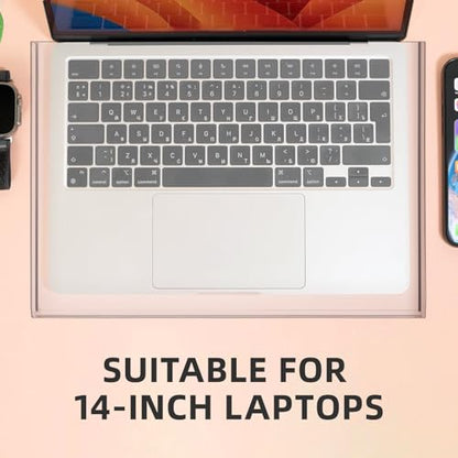 ULTECHNOVO Acrylic Keyboard Cover Anti-cat Laptop Protector 14 Inch, Clear Hard Case for Mechanical Keyboards, Waterproof Transparent Guard for Office Home - size: 35.00X25.00X3.00CM