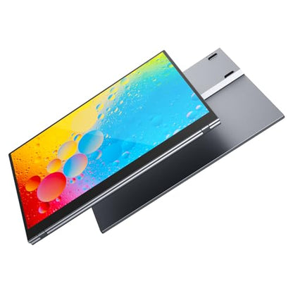 15.6" 4K Portable Monitor, Touchscreen UHD IPS Display,100% sRGB, USB-C/HDMI Laptop Display, Dual Speakers, Aluminum Alloy, Compatible with Laptop, PC, Smartphone, PS4/5, Xbox, Switch