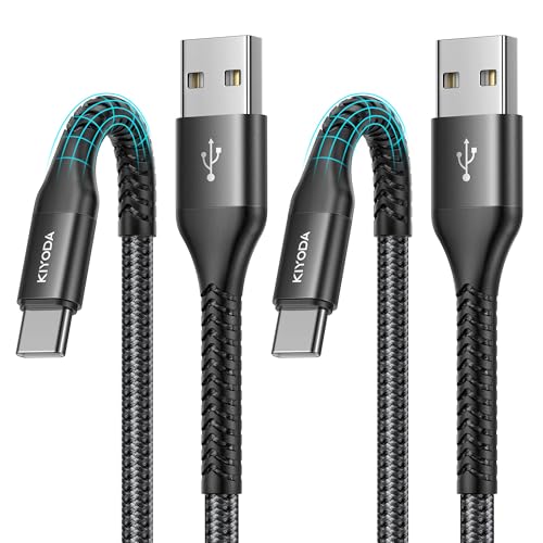 USB A to USB C Cable 3A Fast Charging [2Pack 3FT], USB C Cable for CarPlay | Super Durable USB Type C iPhone Charger USB to USBC Cord for iPhone 17/16/15/Pro Max, Samsung Galaxy S26 and More-Upgraded - color: Black, size: 3FT, style: USB A to USB C