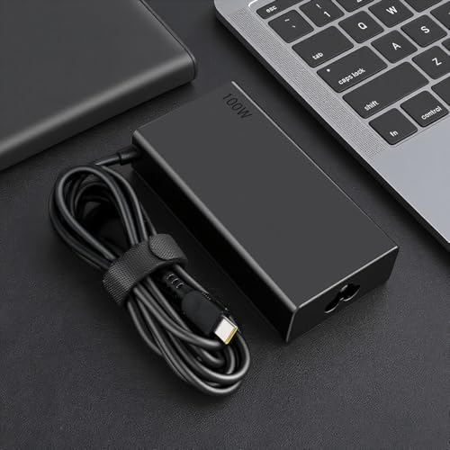 100W USB C Laptop Charger, GaN Fast Type-C Power Adapter Compatible with Lenovo ThinkPad X1 Carbon, Legion Slim 5, ThinkBook 14+ 16+, Yoga Pro 7, IdeaPad 5