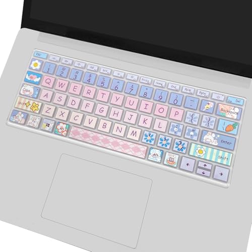 Cute Keyboard Cover for Microsoft Surface Laptop 3/4 / 5 13.5”&15”, Surface Laptop Studio 1/2 14.4”, Cute Bunny - color: Cute Bunny