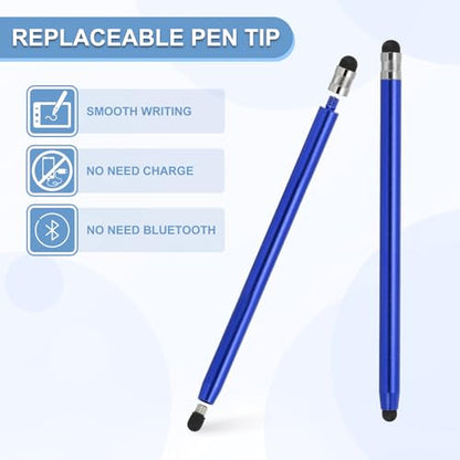 PATIKIL 5 Pcs Stylus Pens for Touch Screen, 2 in 1 High Sensitivity Universal Pen Capacitive Stylus for Phone Tablets Laptop Touch Screen Devices, Blue - color: Sapphire