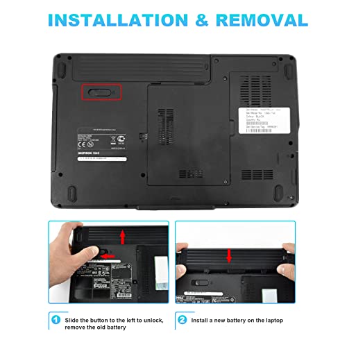 Fancy Buying Laptop Battery for Dell Inspiron 1526 1525 1545 1546 1750 1440 Pp29l Pp41l Fits Gw240 Rn873 M911g M911 X284g K450n - size: 7.28*2.72*0.94inch 1525