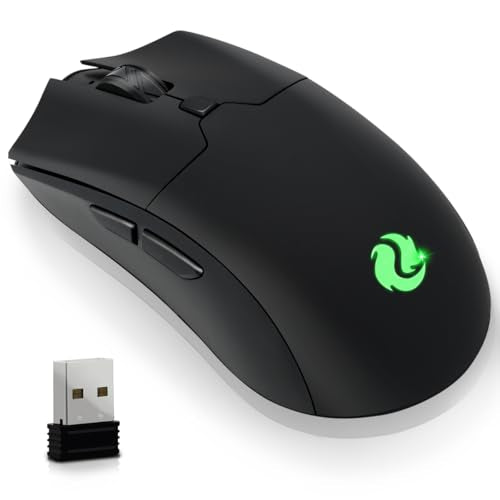 Bluetooth Wireless Mouse（BT5.2+USB 2.4G Receiver） Silent Quiet Clicks，Works with Dual Mode for Laptop/iPad/Tablet/Apple/Computer/Mac & Bluetooth Mouse 6 Buttons, (G300, Black) - style: G300