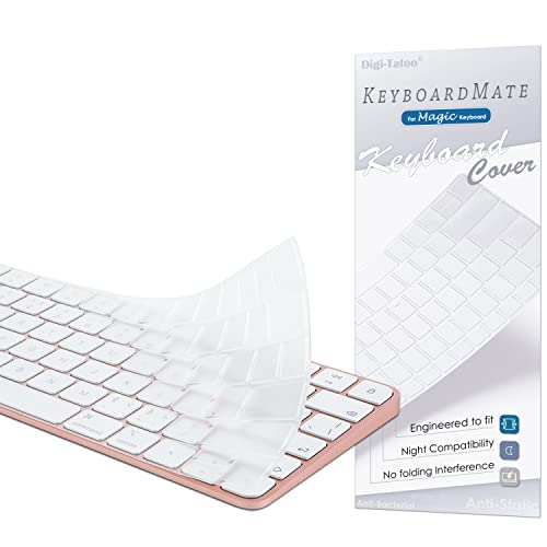 Keyboard Cover for New M4 iMac Magic Keyboard (Model A3203/A2450, w/o Touch ID, w/o Numeric Key) - Ultra Thin, Protective and Clear Keyboard Cover Protector Skin - color: A3203/A2450 (Non Touch ID & Short Model )