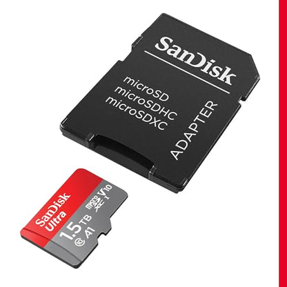 SANDISK 1.5TB Ultra microSDXC UHS-I Memory Card with Adapter - Up to 150MB/s, C10, U1, Full HD, A1, MicroSD Card - SDSQUAC-1T50-GN6MA - size: 1.5TB, style: Old Version