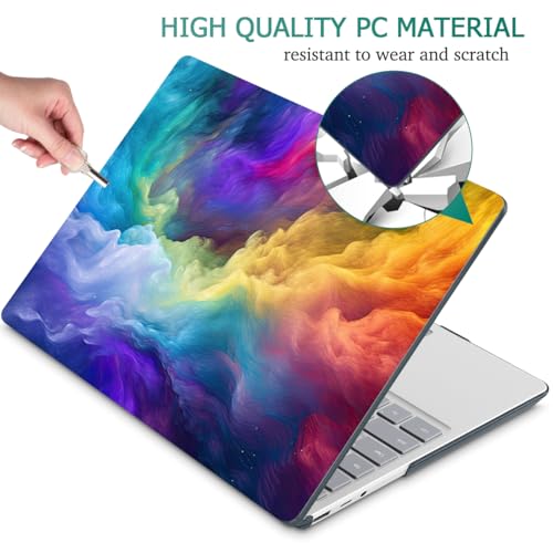 Mektron Surface Laptop Go 12.4 inch Case Compatible with Go 3/2/1 Microsoft Surface Laptop 12.4" Cover 2023-2020 Releases Model 1943/2013 Plastic Hard Shell Case with Screen Protector, Rainbow Cosmic - color: Rainbow Cosmic