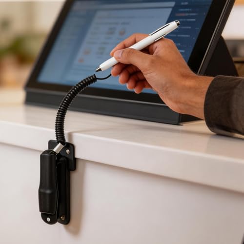 Tounch Screen Pen, Stylus Pen with Tether, High Sensitivity Capacitive Touch Screen Stylus with Holder for Tablet Laptop Mobile Phone GPS