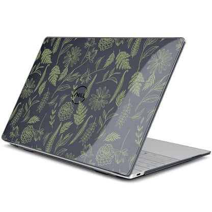 Batianda Sage Botanical Case for Dell XPS 13 Laptop 2024 2025 | Fits Model 9340/9345/9350 13.4" Display, Lightweight Slim Hard Shell Protection for Students and Nature Lovers - color: Plant branches