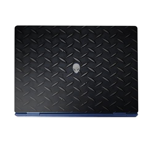Laptop Skin Compatible with Alienware 16/16X Aurora (2025) - Black Diamond Plate - Premium 3M Vinyl Protective Wrap Decal Cover - Easy to Apply | Crafted in The USA by MightySkins - color: Black Diamond Plate, size: 16/16X Aurora (2025) Full Cover Skin, s