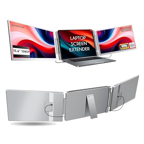 15.6" Laptop Screen Extender for Triple Display - FHD 1080P Portable Monitor For Laptop - Compatible with MacOS/Windows/Android - USB C Detachable Plug & Play Extended Screen for 12-17" Laptops