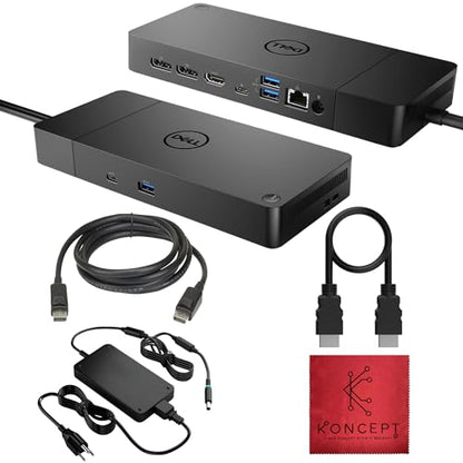WD19DCS Dell Docking Station USB C - Dual Monitor Docking Station with 240W, HDMI Cable, DisplayPort Cable & Microfiber Cleaning Cloth - Performance Dock Station (Renewed) | Dual 4K Display via HDMI & DisplayPort, Multiple USB-A/C Ports, 240W Power, Gigab