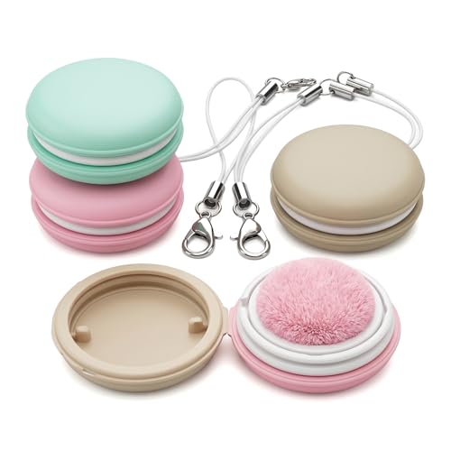 4pcs Cute Macaron Screen Cleaner Set, Mini Phone Cleaning Kit with Strap, Reusable Washable Soft Cloth for Smartphone Glasses Camera Laptop Lens