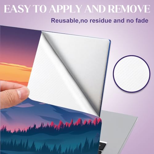 SUPERDANT Laptop Skin Sticker Sunset Mountain Laptop Decals Personalized Universal Notebook Computer Wrap Vinyl Skin Stickers Cover Art Decal Removable 12-15.6 Inch Waterproof Scratch-Resistant Gifts - style: Sunset Mountains