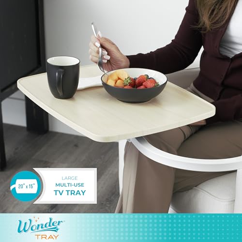 Stander Wonder Tray, Adjustable Swivel Table, Large Laptop Stand, Couch Desk, Side Tables & Gaming Bench, TV-Trays for Eating on Couches, Chairs, Recliners, Maple - color: Maple, size: Large