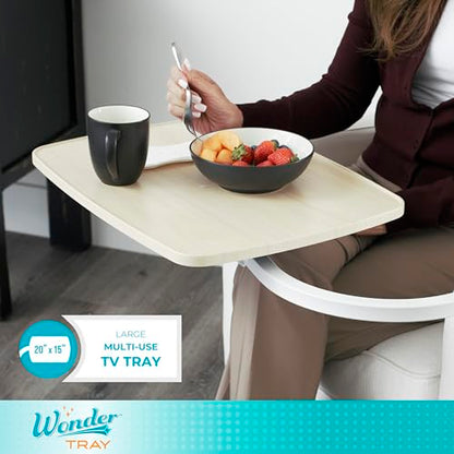 Stander Wonder Tray, Adjustable Swivel Table, Large Laptop Stand, Couch Desk, Side Tables & Gaming Bench, TV-Trays for Eating on Couches, Chairs, Recliners, Maple - color: Maple, size: Large