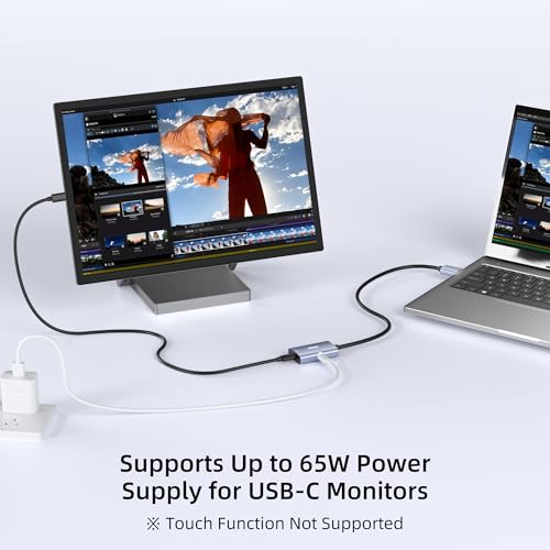 fairikabe DisplayPort to USB C Adapter 8K@30Hz 4K@144Hz, DP 1.4 to USB-C Monitor Converter with 65W PD Charging, Plug & Play for PC, Laptop, GPU, USB-C Portable Monitor (DP Alt Mode Required)