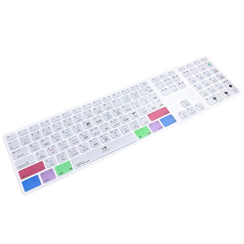 Ultra Thin Shortcuts Extended Silicone Keyboard Protective Cover Skin for Mac Aluminum Wired Keyboard MB110LL/B (A1243) Numeric Keypad (for Logic Pro X) - color: Logic Pro X