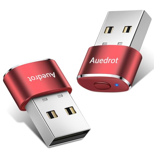 AUEDROT Mouse Jiggler Undetectable Metal USB Mouse Mover with Switch Button, Automatic Mini Mouse Shaker with 2 Jiggle Modes, Driver-Free, Plug and Play, Keep Computer/Laptop Awake, Orange, 2 PCS - color: Orange, style: 2 PCS