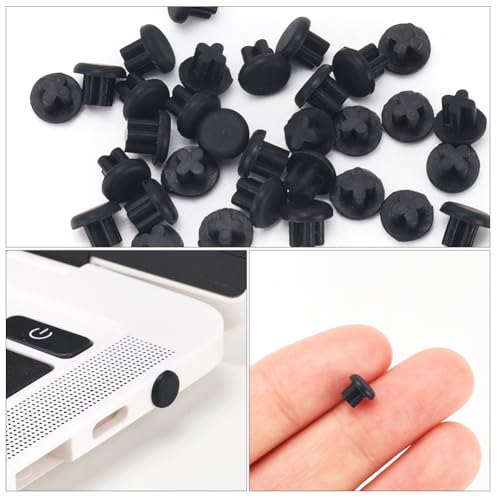 CREATCABIN 50 Pcs 3.5mm Silicone Dust Plugs Caps Protector Anti-Dust Headphone Jack Dust Plugs Cover Universal Headphone Port Stopper Cap for Earphone Mobile Phone Laptop Desktop Computer Black - style: 3.5mmBalck
