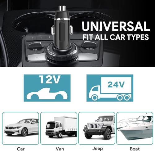 TAIFU 100W 40W USB C Laptop Car Charger DC Adapter for Haivision falkon X4 / X2 Video Transmitter, MSI Summit E16 E15 E14 E13 Flip Evo A12M MSI Prestige 13 14 15 16 Evo A10M Power Supply Cord
