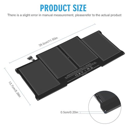 ASUNCELL A1466 A1405 Laptop Replacement Battery for MacBook Air 13 inch A1466 (Mid 2012, Mid 2013, Early 2014, Early 2015,2017) A1369(Late 2010, Mid 2011 Version) 7.6V 55Wh - color: A1466