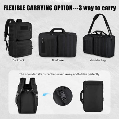 3-in-1 Laptop Briefcase for Men, 15.6 Inch Convertible Work Bag