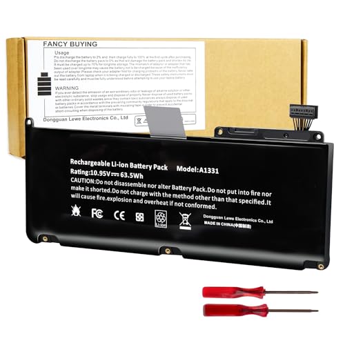 Fancy Buying A1331 13" A1342 (Late 2009 Mid 2010) Laptop Battery for Apple MacBook Unibody fits 661-5391 020-6582-A MC233LL/A MC207LL/A MC516LL/A - size: 8.84*2.94*1.2inch A1331