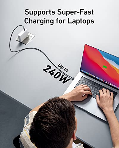 Anker USB C Cable(3.3FT, 240W), USB 4 Data Cable, 40Gbps, 8K HD Display, Thunderbolt 4/3 Compatible, for iPhone 17, MacBook, Hub, Docking and More - size: 3.3 Feet