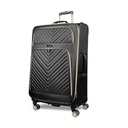 Kenneth Cole REACTION Chelsea Chevron Quilted Luggage, Black, 28-Inch Checked - color: Black, size: 28-Inch Checked