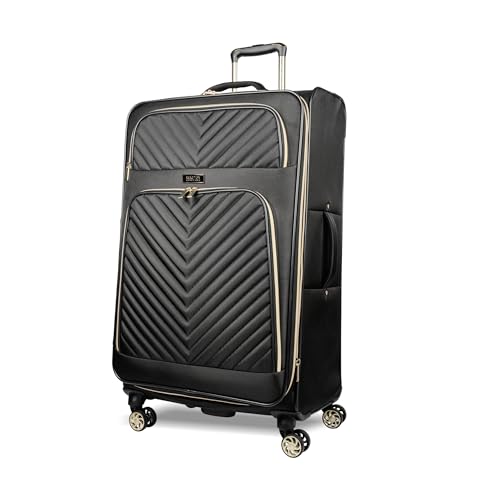 Kenneth Cole REACTION Chelsea Chevron Quilted Luggage, Black, 28-Inch Checked - color: Black, size: 28-Inch Checked