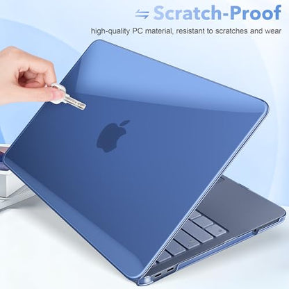 May Chen for MacBook Neo 13 inch Liquid Retina Display ((2026 Release A3404), Slim & Lightweight Protective Case with Screen Protector&Keyboard Cover&Dust Plug, Crystal Indigo - color: Crystal Indigo