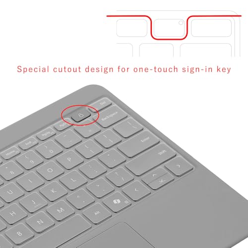 Keyboard Cover for 2025 Surface Laptop 13" Copilot+ PC, Clear TPU US Layout | Ultra-Thin, High Transparency, Backlit Clear, Anti-Dust, Anti-Fingerprint, Soft TPU, Washable, Precise Fit - size: Surface Laptop 2025 13"