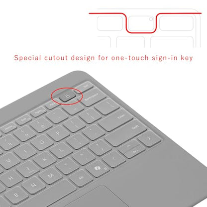 Keyboard Cover for 2025 Surface Laptop 13" Copilot+ PC, Clear TPU US Layout | Ultra-Thin, High Transparency, Backlit Clear, Anti-Dust, Anti-Fingerprint, Soft TPU, Washable, Precise Fit - size: Surface Laptop 2025 13"