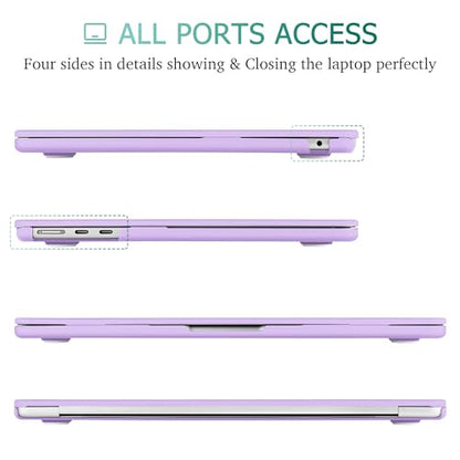 May Chen Case for MacBook Air 13/13.6-inch (M5/M4/M3/M2, 2022-2026 Models A3449 A3240 A3113 A2681), Lightweight | Closes Seamlessly | Ideal for Work Hard Shell Case, Matte Purple - color: Matte Purple