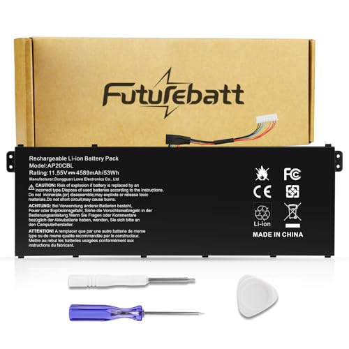 Futurebatt AP20CBL Battery Replacement for Acer Aspire 5 A515-45 A515-46 A515-56 Aspire 7 A715-43G Swift 3 SF314-43 SF314-511 Vero AV15-51 TravelMate Spin B3 B311RNA-32 53Wh - size: AP20CBL