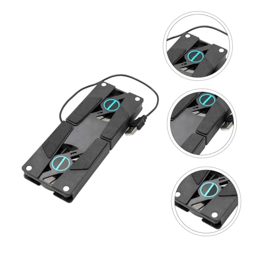 STOBOK 2Pcs USB Laptop Cooling Pad with Dual Fans Ventilated Support for All Laptops Slip Design for Travel and Business Use Efficient Heat Dissipation